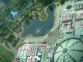 Looking down over gardens